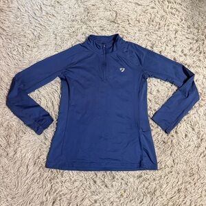 Women’s Large Blue Aubrion Long Sleeve Horseback Riding Sunshirt. Good Condition